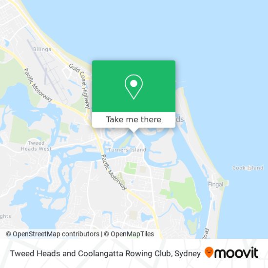 Mapa Tweed Heads and Coolangatta Rowing Club