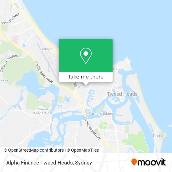 Mapa Alpha Finance Tweed Heads