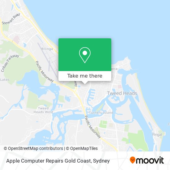 Apple Computer Repairs Gold Coast map