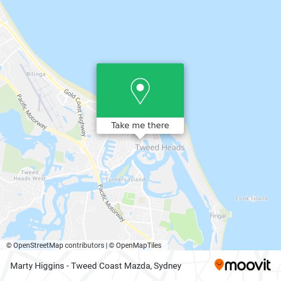 Marty Higgins - Tweed Coast Mazda map