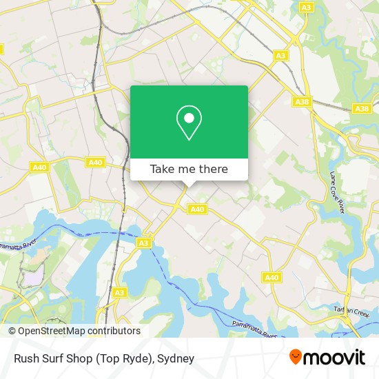 Rush Surf Shop (Top Ryde) map