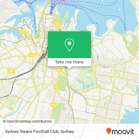 Sydney Swans Football Club map