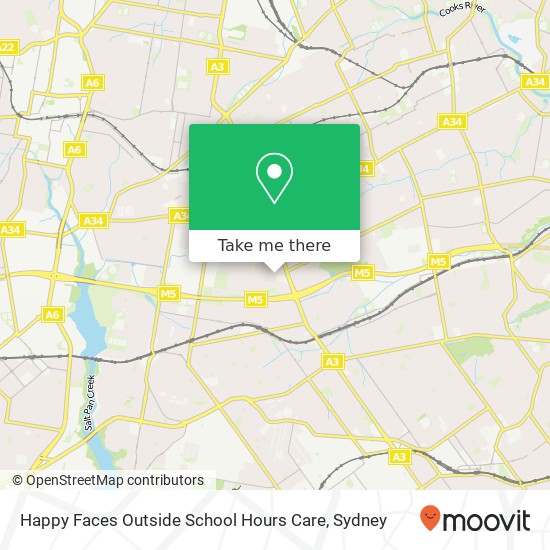 Mapa Happy Faces Outside School Hours Care