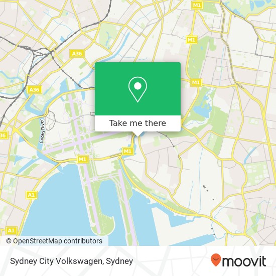 Sydney City Volkswagen map