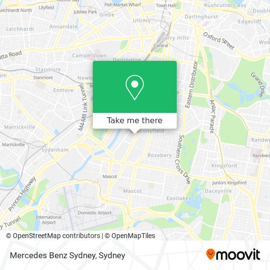 Mapa Mercedes Benz Sydney