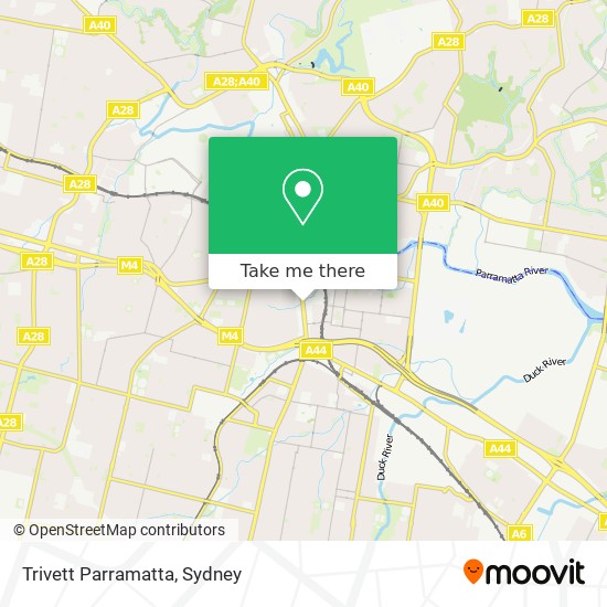 Mapa Trivett Parramatta