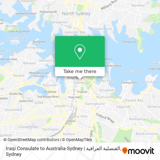 Iraqi Consulate to Australia-Sydney | القنصلية العراقية map