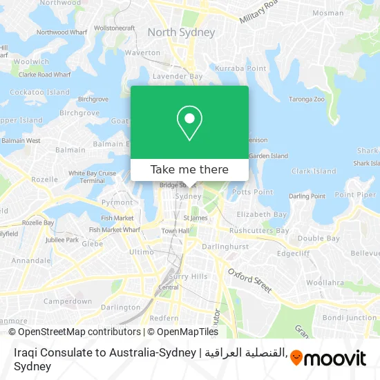 Iraqi Consulate to Australia-Sydney | القنصلية العراقية map