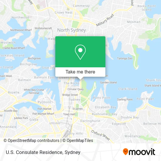 U.S. Consulate Residence map