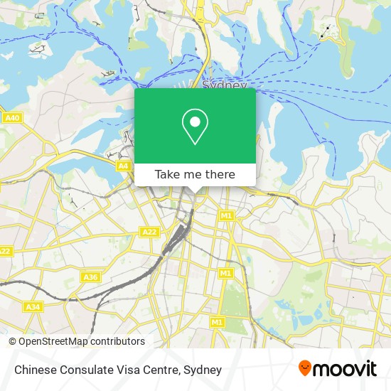 Chinese Consulate Visa Centre map