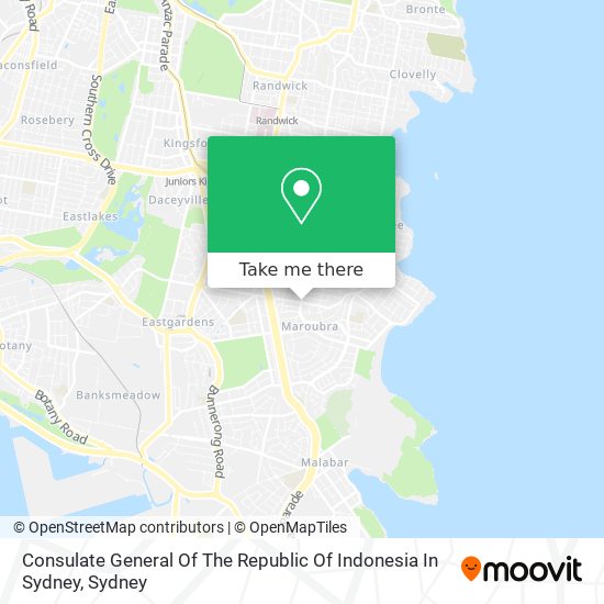 Mapa Consulate General Of The Republic Of Indonesia In Sydney