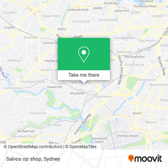 Salvos op shop map