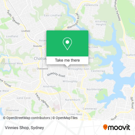 Vinnies Shop map