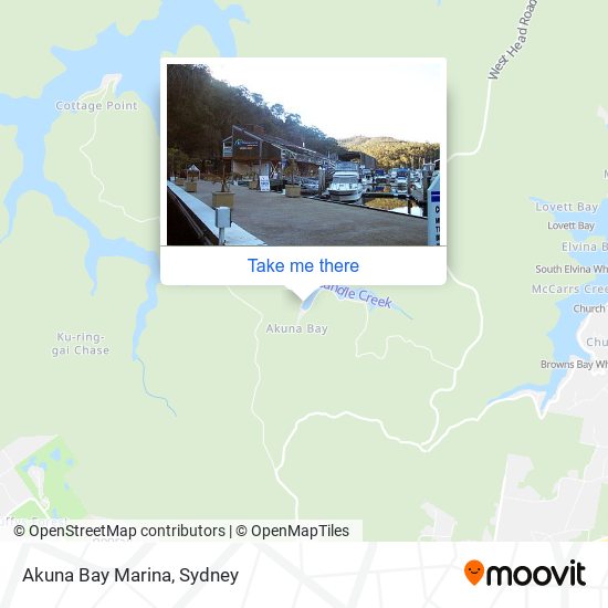 Akuna Bay Marina map