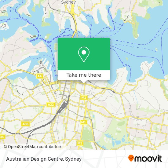 Australian Design Centre map