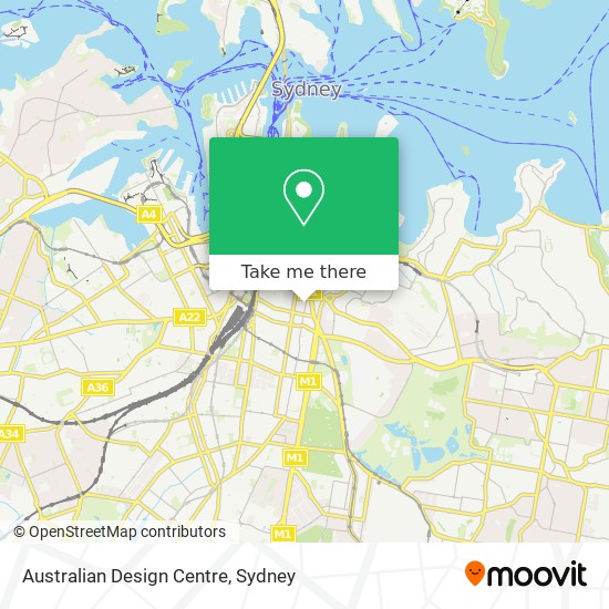 Mapa Australian Design Centre