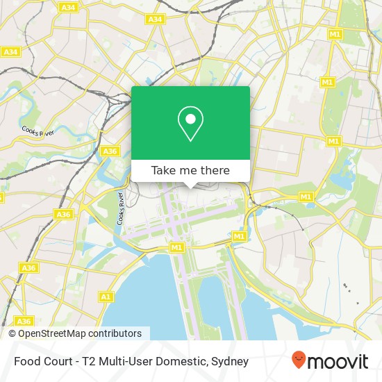 Mapa Food Court - T2 Multi-User Domestic