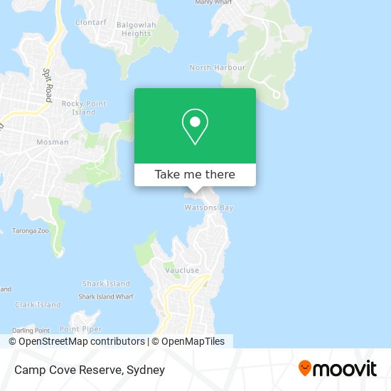 Camp Cove Reserve map