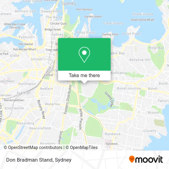 Don Bradman Stand map