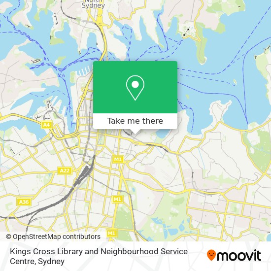 Mapa Kings Cross Library and Neighbourhood  Service Centre