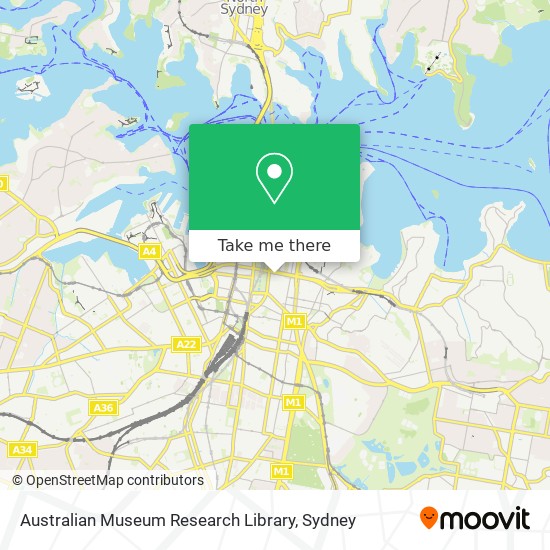 Mapa Australian Museum Research Library