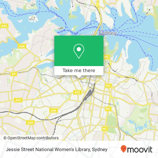 Jessie Street National Women's Library map