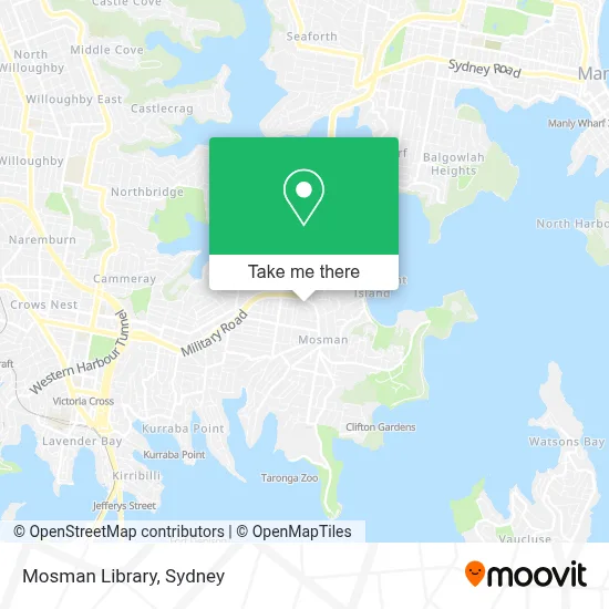 Mosman Library map