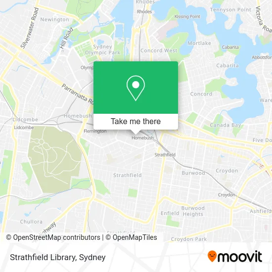 Mapa Strathfield Library