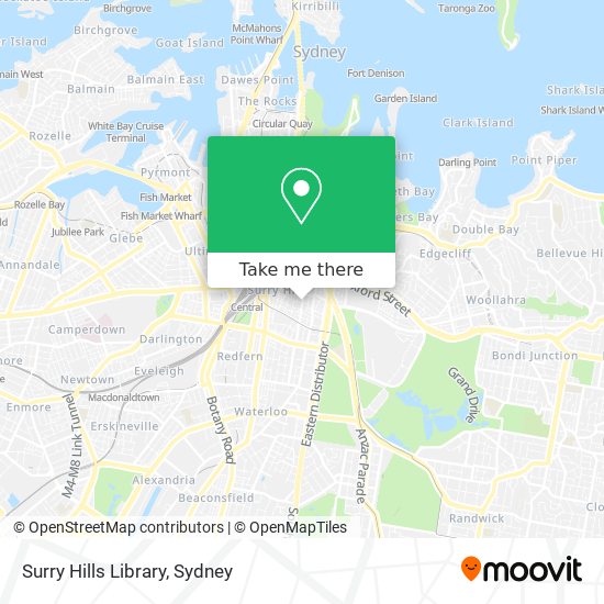 Surry Hills Library map