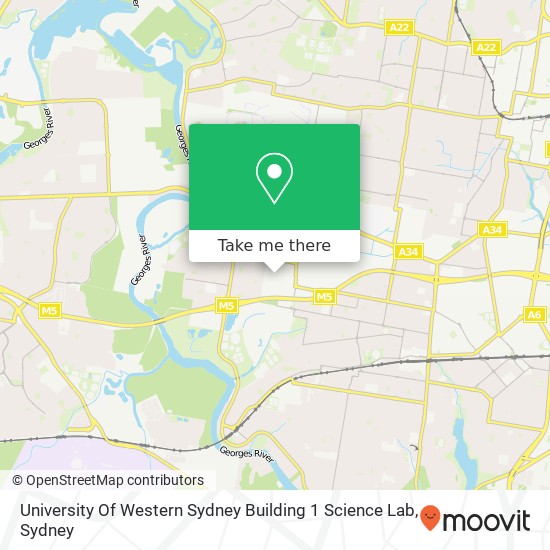 University Of Western Sydney Building 1 Science Lab map