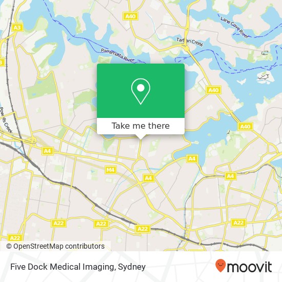 Five Dock Medical Imaging map