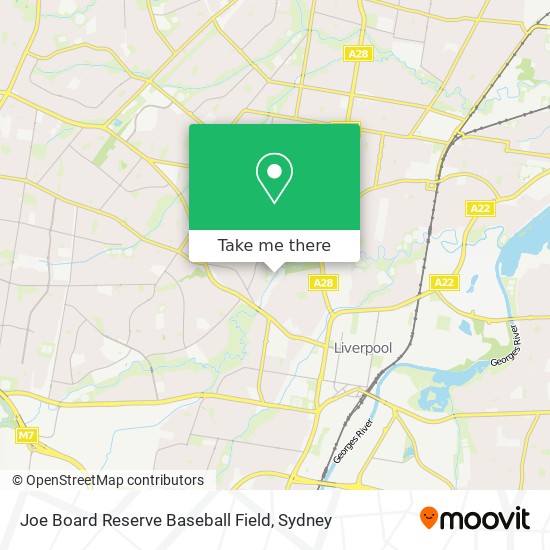 Joe Board Reserve Baseball Field map