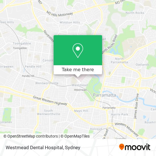 Mapa Westmead Dental Hospital