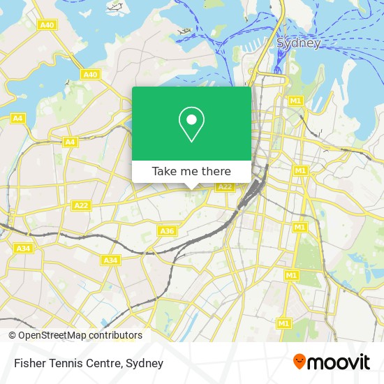 Mapa Fisher Tennis Centre