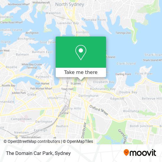 The Domain Car Park map