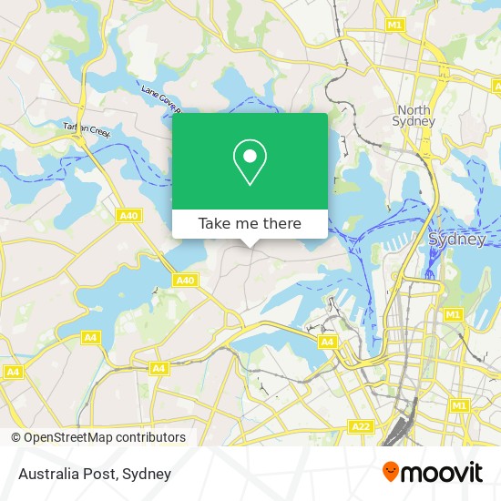 Mapa Australia Post