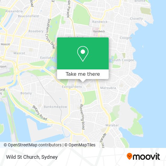 Mapa Wild St Church
