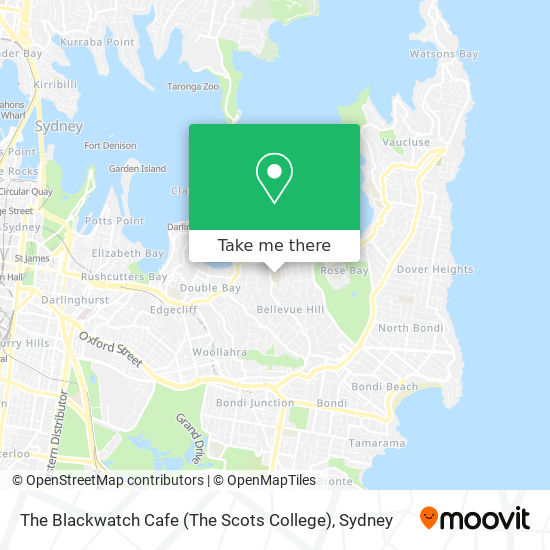 The Blackwatch Cafe (The Scots College) map