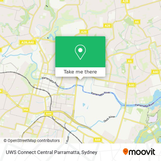 UWS Connect Central Parramatta map