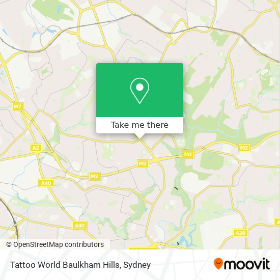 Mapa Tattoo World Baulkham Hills