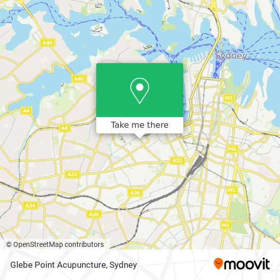 Glebe Point Acupuncture map