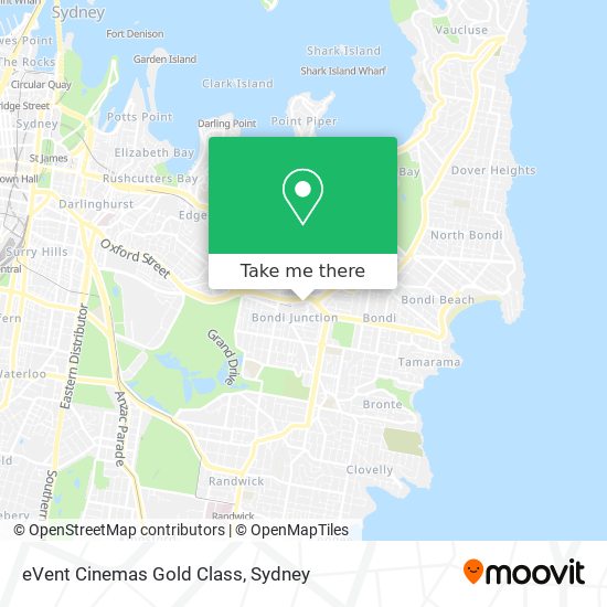 eVent Cinemas Gold Class map