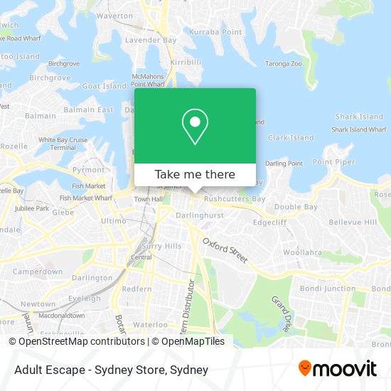 Mapa Adult Escape - Sydney Store