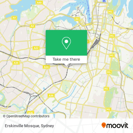 Erskinville Mosque map