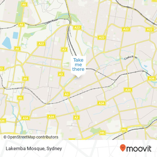 Mapa Lakemba Mosque