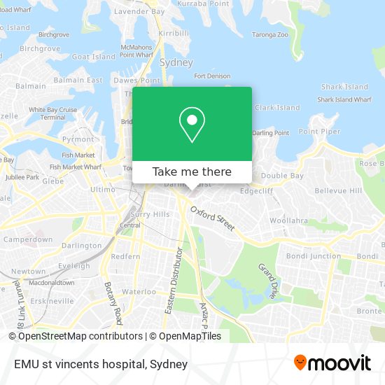 Mapa EMU st vincents hospital