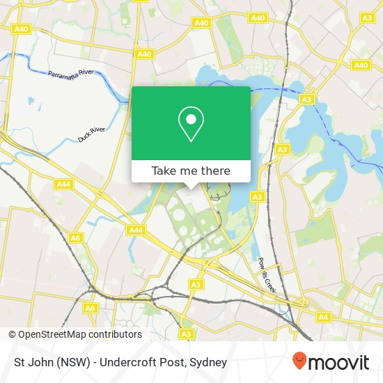 St John (NSW) - Undercroft Post map