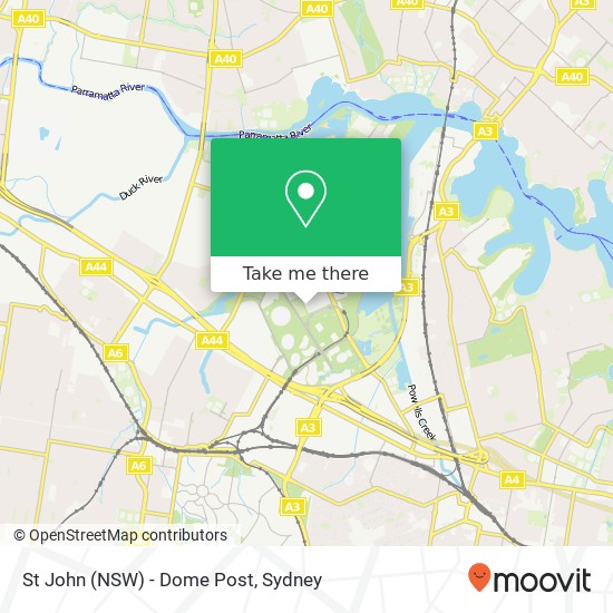 St John (NSW) - Dome Post map