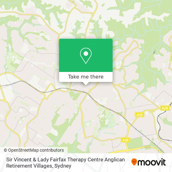 Sir Vincent & Lady Fairfax Therapy Centre Anglican Retirement Villages map