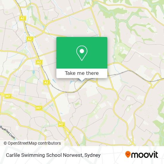 Carlile Swimming School Norwest map